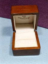 P84----AHŞAP LAKE YÜZÜK KOL DÜĞMESİ KUTUSU