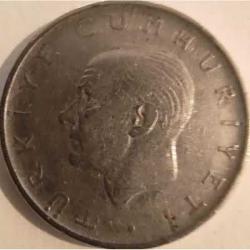 Türkiye 1965 1 Lira Başak ve Ay Yıldız Temalı