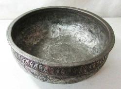 AnTiKa OSMANLI İşLeMeLi YAZILI BüYüK BAKIR TAS....