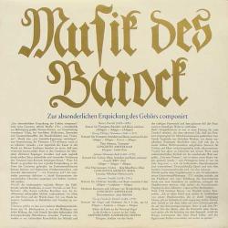 1974 BASKI ALMAN BASKI KLASİK MÜZİK 33 LÜK PLAK - Musik Des Barock