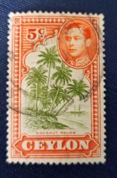 İngiliz Sömürgesi Seylan-1938_ damgalı