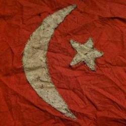 ESKİ EL DİKİMİ ARKASI MÜHÜRLÜ BAYRAK... NADİRATTAN.