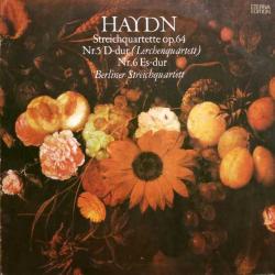 1982 ALMAN BASKI KLASİK MÜZİK 33 LÜK PLAK - Haydn Berliner Streichquartett – Streichquartette Op.64 Nr.5 D-dur (Lerchenquartett), Nr.6 Es-dur