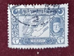 1917 Viyana Baskısı  Sultan  Reşad  ve Çanakkale görselli damgalı pul