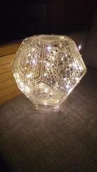 ✨Şeffaf pleksiglas beşgen yüzlü prizma , derinlik desenli avize...