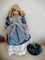 40 cm PORSELEN BEBEK SARI  SAÇLI  BEBEK ÇOK TATLI KUSURSUZ GÜZEL