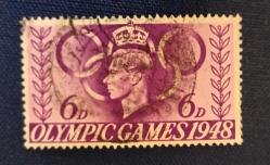 İngiltere 1948 Londra Olimpiyatları _ damgalı pul