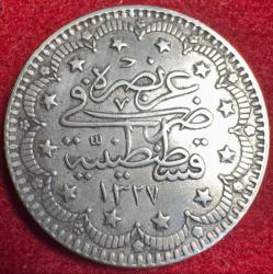 OSMANLI MEHMED REŞAD 1909-1918 ( AH 1327-1336)  5 KURUŞ GÜMÜŞ 1327/1