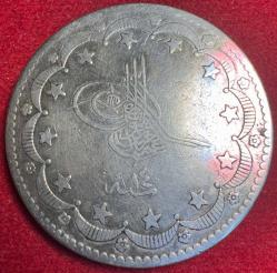 OSMANLI ABDÜLAZİZ 1861-1876  ( AH 1277-1293)  20 KURUŞ  GÜMÜŞ 1277/14