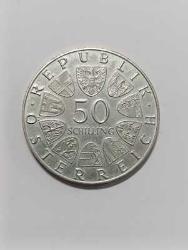 AVUSTURYA -MAXIMILLIAN 1969 50 SHILLING GÜMÜŞ 20 GR.-ÇİL