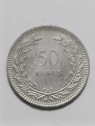 1947 50 KURUŞ GÜMÜŞ 3.99 GR.-ÇİL