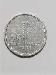 1936 25 KURUŞ GÜMÜŞ 3.04 GR.