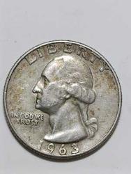 1963 QUARTER DOLLAR 0900 AYAR GÜMÜŞ 6.20 GR.