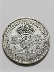 1942 2 SHİLLİNG GÜMÜŞ 11.26 GR.
