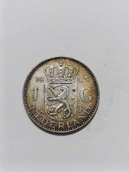 HOLLANDA 1963 1 GULDEN GÜMÜŞ 6.56 GR.