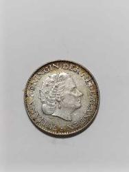 HOLLANDA 1963 1 GULDEN GÜMÜŞ 6.56 GR.