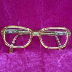 VINTAGE SAFILO 140 SARI RENKLİ EL YAPIMI ACETATE GÖZLÜK ÇERÇEVESİ