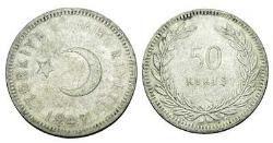 Türkiye 50 Kuruş, 1947 Gümüş 4 gr