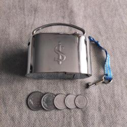 Türkiye İş Bankası Klasik Metal Kumbara ( Anahtarlı )