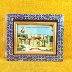ORJİNAL AMBALAJINDA AHŞAP ÇERÇEVELİ , DEMRE AZİZ NİKOLA KİLİSESİ HATIRASI RENKLİ LİTOGRAFİK BASKI KÜÇÜK BOY RESİM TABLO