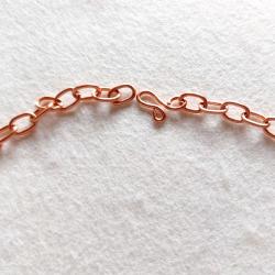 Saf bakır zincir kolye. 50cm ebatında. 7mm genişliğinde.25gr ağırlık,ZNC020