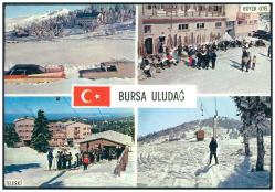 Bursa - Uludağ Parçalı KArtpostal - Keskin Color Arkası Yazılı