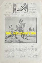 Osmanlıca Karagöz Mizah Dergisi-Gazetesi, Orijinal Dönem Basım, (Ottoman Magazine-Newspaper-Journal Illustré Cara-Gueuz) - 29 Temmuz 1916 - Sayı: 881 - Hicri: 28 Ramazan 1334 - Rumi: 16 Temmuz 1332 - Karikatür: 