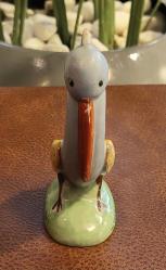 Japonya, Palikan Deniz Kuşu. Çok Renkli El Boyama. Seramik/Porselen. Kalıp Döküm. İyi Durumda/Hasarsız. Made in Japan Damgalı. 1970-1985'ler. (4,5x6,5x12 cm)