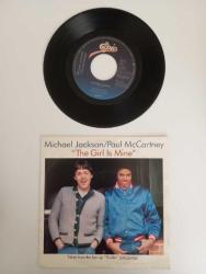 Michael Jackson / Paul Mccartney  The Girl Is Mine 1982 Avrupa Baskı 45lik Plak