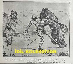 Osmanlıca Karagöz Mizah Dergisi-Gazetesi, Orijinal Dönem Basım, (Ottoman Magazine-Newspaper-Journal Illustré Cara-Gueuz) - 9 Ağustos 1916 - Sayı: 884 - Hicri: 10 Şevval 1334 - Rumi: 27 Temmuz 1332 - Karikatür: 