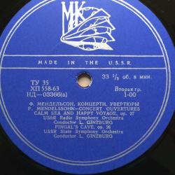 Felix Mendelssohn-Bartholdy ‎– Concert Overtures