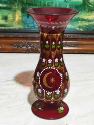 20088-MUHTEŞEM GÜZELLİKDE KOLEKSİYONLUK SELMA AĞUSTOS 2010 İMZALI EL YAPIMI PAŞABAHÇE BEYKOZ VAZO**KUSURSUZDUR***