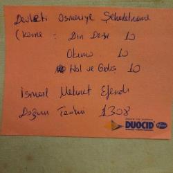 OSMANLI BÜYÜK EBAT ŞAHADETNAME, DİPLOMA. NDİR. ÇOK UYGUN FİYAT.