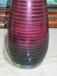 20087-ÇOK ŞAHANE BORDO RENK MURANO CAM VAZO