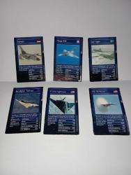 6 Adet top trumps Savaş Uçakları Süper Kartlar 2009