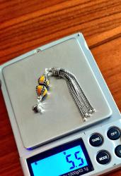 Tesbih Püskülü GÜMÜŞ renkli mineli