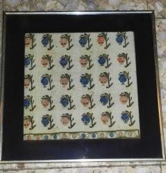 11515-ÇOK ŞAHANE EL EMEĞİ GÖZ NURU HESAP İŞİ İŞLEMELİ 2 ADET 30 CM X 30 CM ÇAPINDA  PİRİNÇ ÇERÇEVELİ DUVAR PANOSU