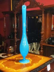 20092-MUHTEŞEM GÜZELLİKDE MAVİ RENK OPAL FLÜT VAZO