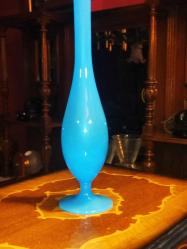 20092-MUHTEŞEM GÜZELLİKDE MAVİ RENK OPAL FLÜT VAZO