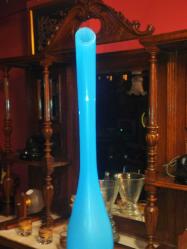 20092-MUHTEŞEM GÜZELLİKDE MAVİ RENK OPAL FLÜT VAZO