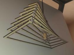 ✨Aluminyum kullanılarak monte edilen dikdörtgen girdap avize...