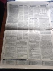 Türkiye Gazetesi - Turkish Newspaper - 5 Temmuz 1984 - Romanya başbakanı Constantin Dascaluscu Ankara'ya geldi ve Turgut Özal ile birlikte fotoğraf - işçi emekli 3 aylıkları 6213 7095 TL arttı - Profesör Doktor Cevat Babuna kan uyuşmazlığı artık hayati tehlike değil dedi - Milli Eğitim Bakanı Vehbi Dinçerler arapçanın ders olarak okutulmasında mahzur yok dedi - zeytinyağı kanser tehlikesini azaltıyor - Hürriyet gazetesi kokteyl verdi Fotoğrafı - Alman devlet başkanı Weizsäcker Türk dostu fotoğraf - Ankara Üniversitesi ilahiyat fakültesi dekanı Talat Koçyiğit türban bazı kız öğrenciler için bir kolaylıktır dedi - resimli Evliya Çelebi seyahatnamesi hazırlayan Kemal Akmeriç Desen Samim Utkun Yazı Dizisi Yalçın - Peygamberler tarihi yazan Abdüllatif Uyan Yazı Dizisi - ilk sanayi fuarımız Kocaeli fuarı milletlerarası olma yolunda - Türkiye'de 745 halk ve çocuk kütüphanesi bulunuyor - Amerika'da amatör sporcuları özel teşebbüs destekliyor - Galatasaray'da oynayacak olan Yusuf Altıntaş foto