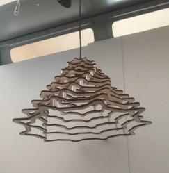 ✨Aluminyum kullanılarak monte edilen floral dantel temalı, girdap avize...