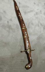 KILIÇ, HANÇER,  KAMA..Eski Antep işi Sedef kakma., 84 cm.