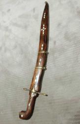 KILIÇ, HANÇER,  KAMA..Eski Antep işi Sedef kakma., 84 cm.