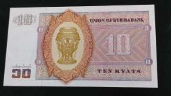 1973 YILI BURMA 10 KYAT   HİÇ KULLANILMAMIŞTIR.