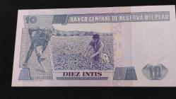 1987 YILI PERU 10 İNTİS A SERİSİ   HİÇ KULLANILMAMIŞTIR.