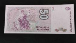 1997 YILI ARJANTİN 50 AUS A SERİSİ   HİÇ KULLANILMAMIŞTIR.