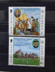 1980 Man Adası  şair ve akademisyen Thomas Edward Brown Avrupa Cept Europe Cept   - MNH - Damgasız Tam Seri Isle of Man