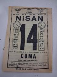 BÜYÜK SAATLİ MAARİF TAKVİMİ 14 Nisan 1972 Cuma - TAKVİM YAPRAĞI